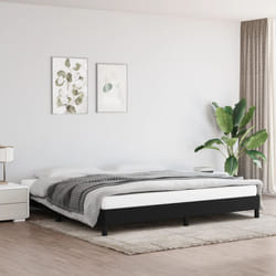 vidaXL Giroletto senza Materasso Nero 200x200 cm in Tessuto