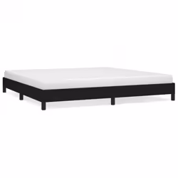 vidaXL Giroletto senza Materasso Nero 200x200 cm in Tessuto - Vista aggiuntiva 2