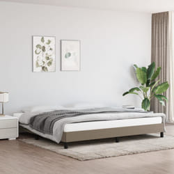 vidaXL Giroletto senza Materasso Tortora 200x200 cm in Tessuto