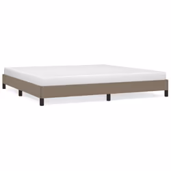 vidaXL Giroletto senza Materasso Tortora 200x200 cm in Tessuto - Vista aggiuntiva 2