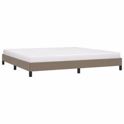 vidaXL Giroletto senza Materasso Tortora 200x200 cm in Tessuto - Vista aggiuntiva 3