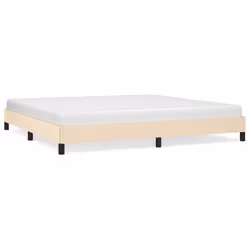 vidaXL Giroletto senza Materasso Crema 200x200 cm in Tessuto - Vista aggiuntiva 2