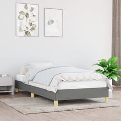 vidaXL Giroletto senza Materasso Grigio Scuro 90x190 cm Tessuto