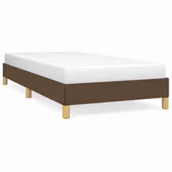 vidaXL Giroletto senza Materasso Marrone Scuro 90x190 cm Tessuto - Vista aggiuntiva 2