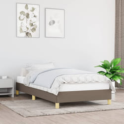 vidaXL Giroletto senza Materasso Tortora 90x190 cm Tessuto