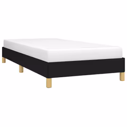 vidaXL Giroletto senza Materasso Nero 90x200 cm in Tessuto - Vista aggiuntiva 3