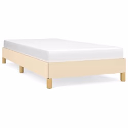 vidaXL Giroletto senza Materasso Crema 90x200 cm in Tessuto - Vista aggiuntiva 2