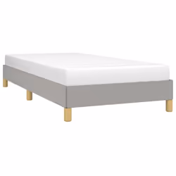 vidaXL Giroletto senza Materasso Grigio Chiaro 100x200 cm Tessuto - Vista aggiuntiva 3