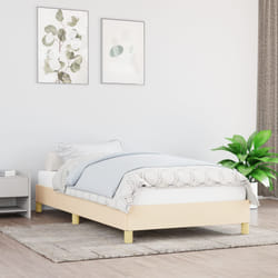 vidaXL Giroletto senza Materasso Crema 100x200 cm in Tessuto