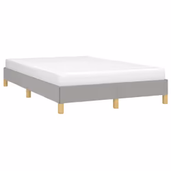 vidaXL Giroletto senza Materasso Grigio Chiaro 120x200 cm Tessuto - Vista aggiuntiva 3