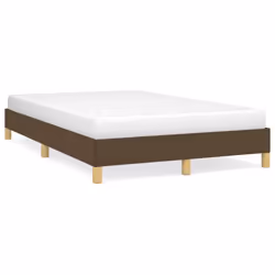 vidaXL Giroletto senza Materasso Marrone Scuro 120x200 cm Tessuto - Vista aggiuntiva 2