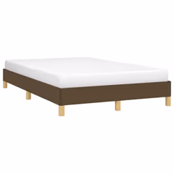 vidaXL Giroletto senza Materasso Marrone Scuro 120x200 cm Tessuto - Vista aggiuntiva 3