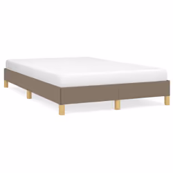 vidaXL Giroletto senza Materasso Tortora 120x200 cm Tessuto - Vista aggiuntiva 2