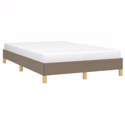 vidaXL Giroletto senza Materasso Tortora 120x200 cm Tessuto - Vista aggiuntiva 3