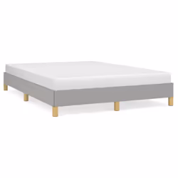 vidaXL Giroletto senza Materasso Grigio Chiaro 140x190 cm Tessuto - Vista aggiuntiva 2