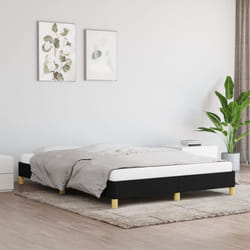 vidaXL Giroletto senza Materasso Nero 140x190 cm in Tessuto