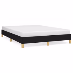 vidaXL Giroletto senza Materasso Nero 140x190 cm in Tessuto - Vista aggiuntiva 2