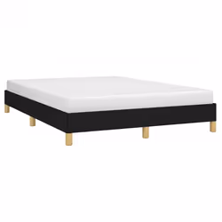 vidaXL Giroletto senza Materasso Nero 140x190 cm in Tessuto - Vista aggiuntiva 3