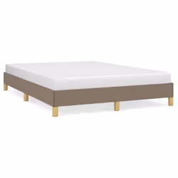 vidaXL Giroletto senza Materasso Tortora 140x190 cm in Tessuto - Vista aggiuntiva 2