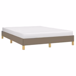 vidaXL Giroletto senza Materasso Tortora 140x190 cm in Tessuto - Vista aggiuntiva 3