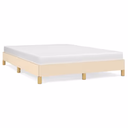 vidaXL Giroletto senza Materasso Crema 140x190 cm in Tessuto - Vista aggiuntiva 2