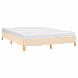 vidaXL Giroletto senza Materasso Crema 140x190 cm in Tessuto - Vista aggiuntiva 3