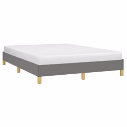 vidaXL Giroletto senza Materasso Grigio Scuro 140x200 cm Tessuto - Vista aggiuntiva 3