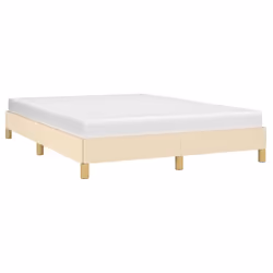 vidaXL Giroletto senza Materasso Crema 140x200 cm in Tessuto - Vista aggiuntiva 3