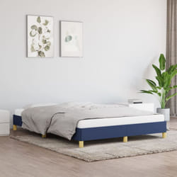Letto adulto, Giroletto, Letto matrimonial Blu 140x200 cm in Tessuto Vidaxl