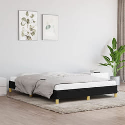 vidaXL Giroletto senza Materasso Nero 160x200 cm in Tessuto