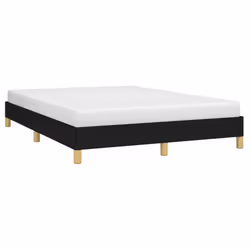 vidaXL Giroletto senza Materasso Nero 160x200 cm in Tessuto - Vista aggiuntiva 3