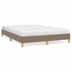 vidaXL Giroletto senza Materasso Tortora 160x200 cm in Tessuto - Vista aggiuntiva 2