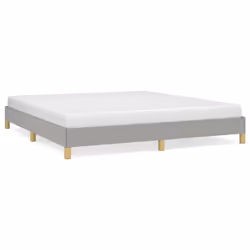 vidaXL Giroletto senza Materasso Grigio Chiaro 180x200 cm Tessuto - Vista aggiuntiva 2