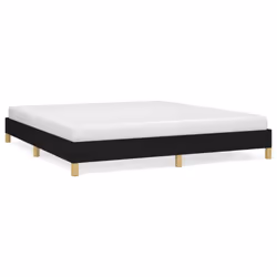 vidaXL Giroletto senza Materasso Nero 180x200 cm in Tessuto - Vista aggiuntiva 2