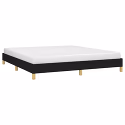 vidaXL Giroletto senza Materasso Nero 180x200 cm in Tessuto - Vista aggiuntiva 3
