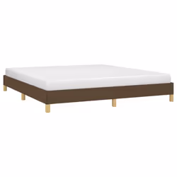 vidaXL Giroletto senza Materasso Marrone Scuro 180x200 cm Tessuto - Vista aggiuntiva 3