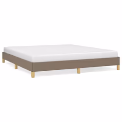 vidaXL Giroletto senza Materasso Tortora 180x200 cm in Tessuto - Vista aggiuntiva 2