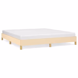 vidaXL Giroletto senza Materasso Crema 180x200 cm in Tessuto - Vista aggiuntiva 2