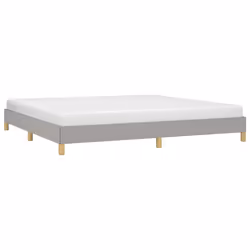 vidaXL Giroletto senza Materasso Grigio Chiaro 200x200 cm Tessuto - Vista aggiuntiva 3