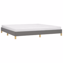 vidaXL Giroletto senza Materasso Grigio Scuro 200x200 cm Tessuto - Vista aggiuntiva 3