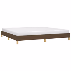 vidaXL Giroletto senza Materasso Marrone Scuro 200x200 cm in Tessuto - Vista aggiuntiva 3