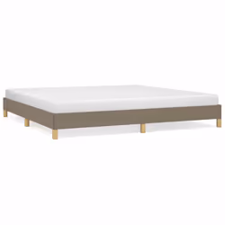 vidaXL Giroletto senza Materasso Tortora 200x200 cm in Tessuto - Vista aggiuntiva 2