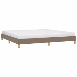 vidaXL Giroletto senza Materasso Tortora 200x200 cm in Tessuto - Vista aggiuntiva 3