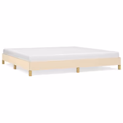 vidaXL Giroletto senza Materasso Crema 200x200 cm in Tessuto - Vista aggiuntiva 2