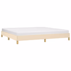 vidaXL Giroletto senza Materasso Crema 200x200 cm in Tessuto - Vista aggiuntiva 3