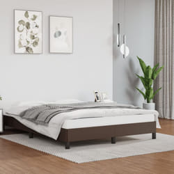 Letto adulto, Giroletto, Letto matrimonial Marrone 140x200 cm in Similpelle Vidaxl