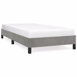 vidaXL Giroletto senza Materasso Grigio Chiaro 80x200 cm Velluto - Vista aggiuntiva 2