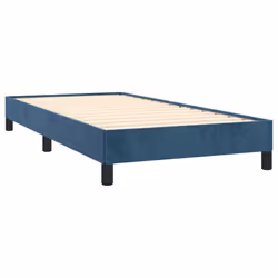 vidaXL Giroletto senza Materasso Blu Scuro 90x190 cm in Velluto - Vista aggiuntiva 3