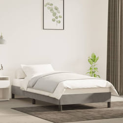 vidaXL Giroletto senza Materasso Grigio Chiaro 90x200 cm Velluto