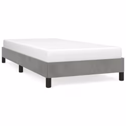 vidaXL Giroletto senza Materasso Grigio Chiaro 90x200 cm Velluto - Vista aggiuntiva 2